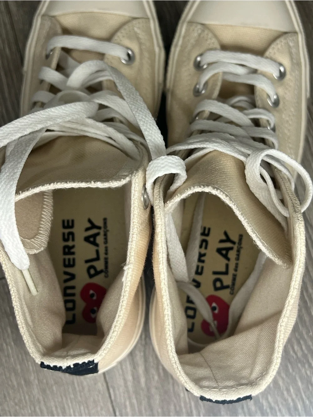 Comme Des Garçons PLAY x Converse Chuck 70 High 'Milk' Men’s Size 7 Women’s 8.5